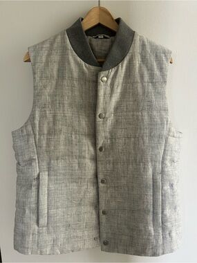 SUITSUPPLY Mens Vest Large Tessuti S. Wool Silk Linen Chengdu